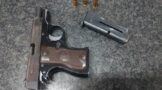Suspect faces charges for the illegal possession of a firearm and ammunition