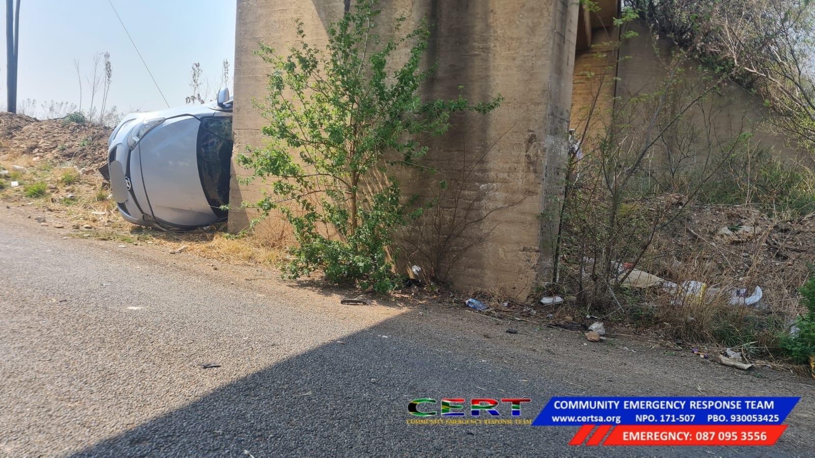 Motor vehicle collision on Redan Road near Vereeniging
