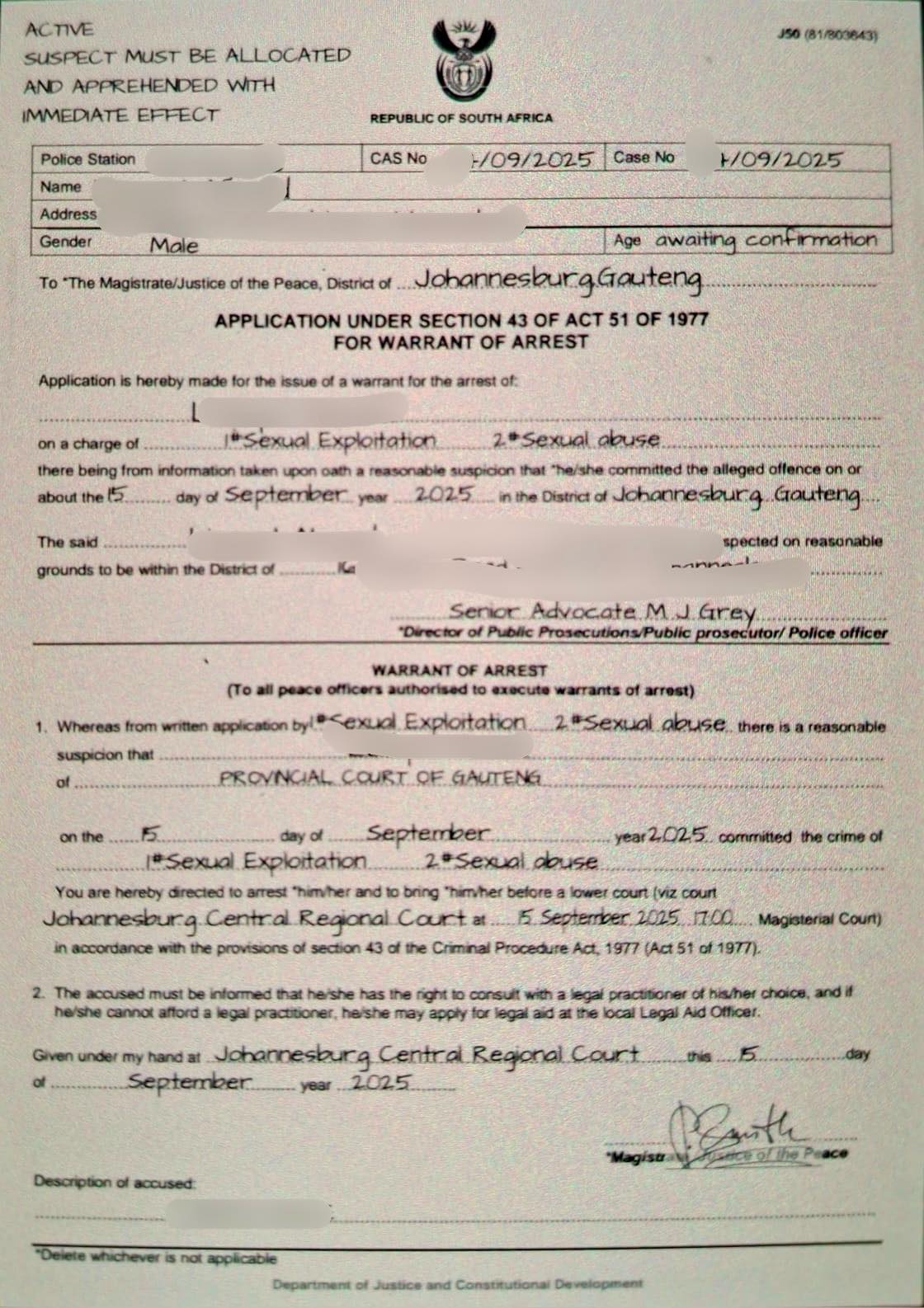 Man Scammed with Fake Warrant of Arrest: Ethekwini - KZN