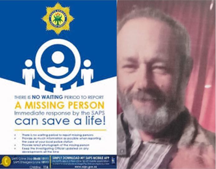 Help police locate missing Buks Rossouw