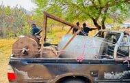 Suspect appehended with illegal mining equipment during Operation Vala Umgodi