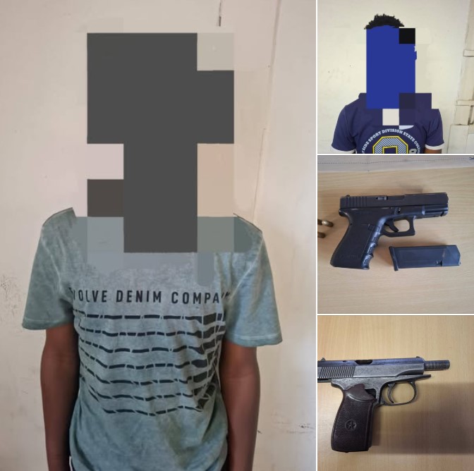 Suspects arrested for the unlawful possession of firearms, ammunition, and suspected stolen property