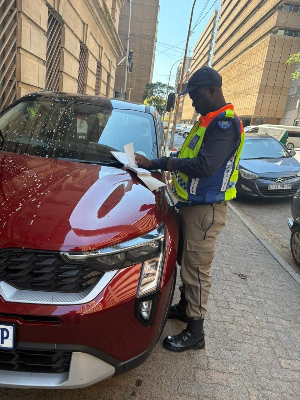 Do not park on the pavement as it is illegal & poses a serious safety risk to pedestrians