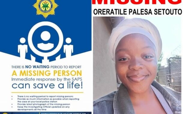 Police seek assistance in locating a missing teenager Oreratile Palesa Setouto
