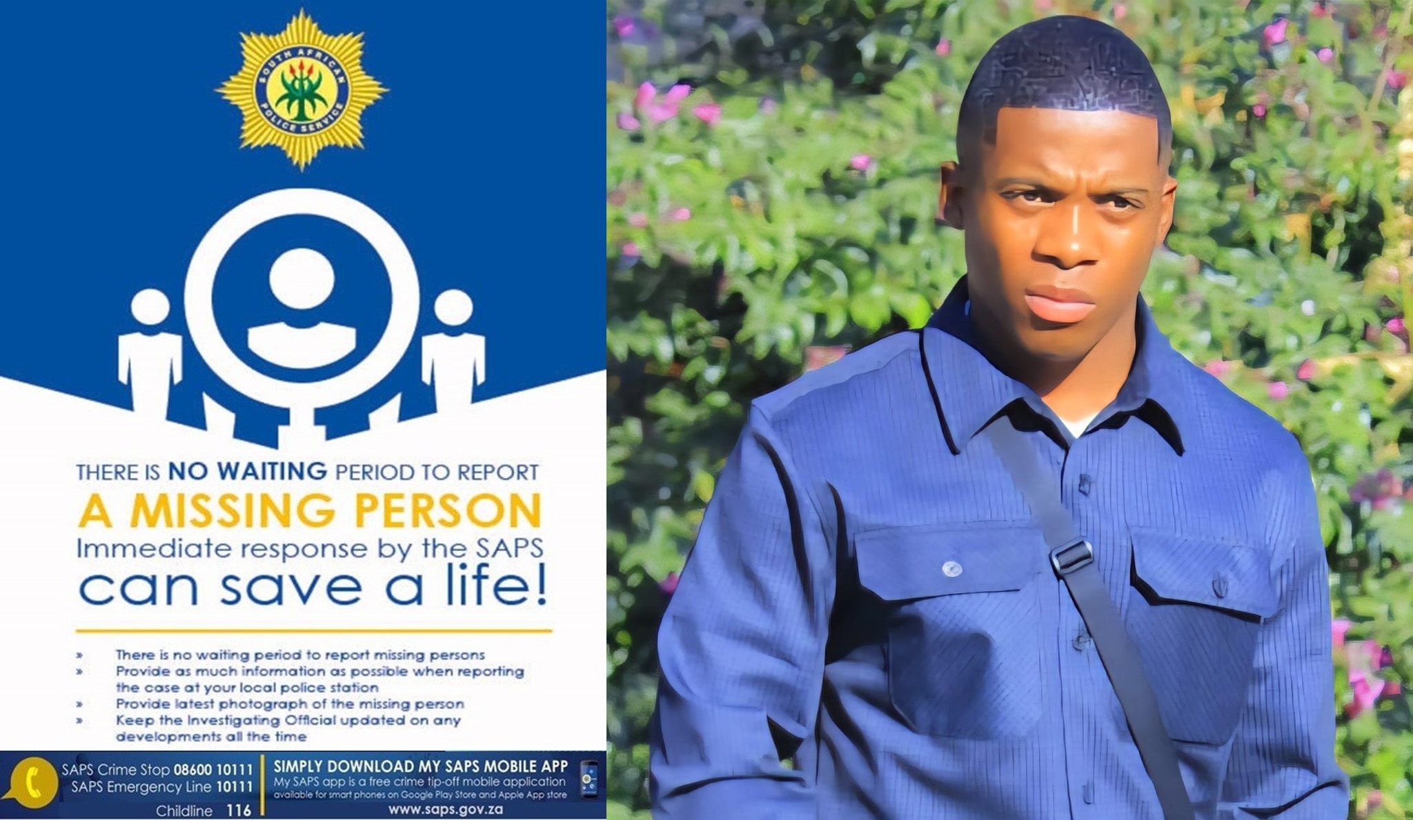 The police in Phokeng request the community's assistance in locating a#missing 25-year-old police officer, Kutlwano Joy Tshepe