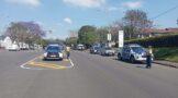 Strong visible police presence in the Durban city centre