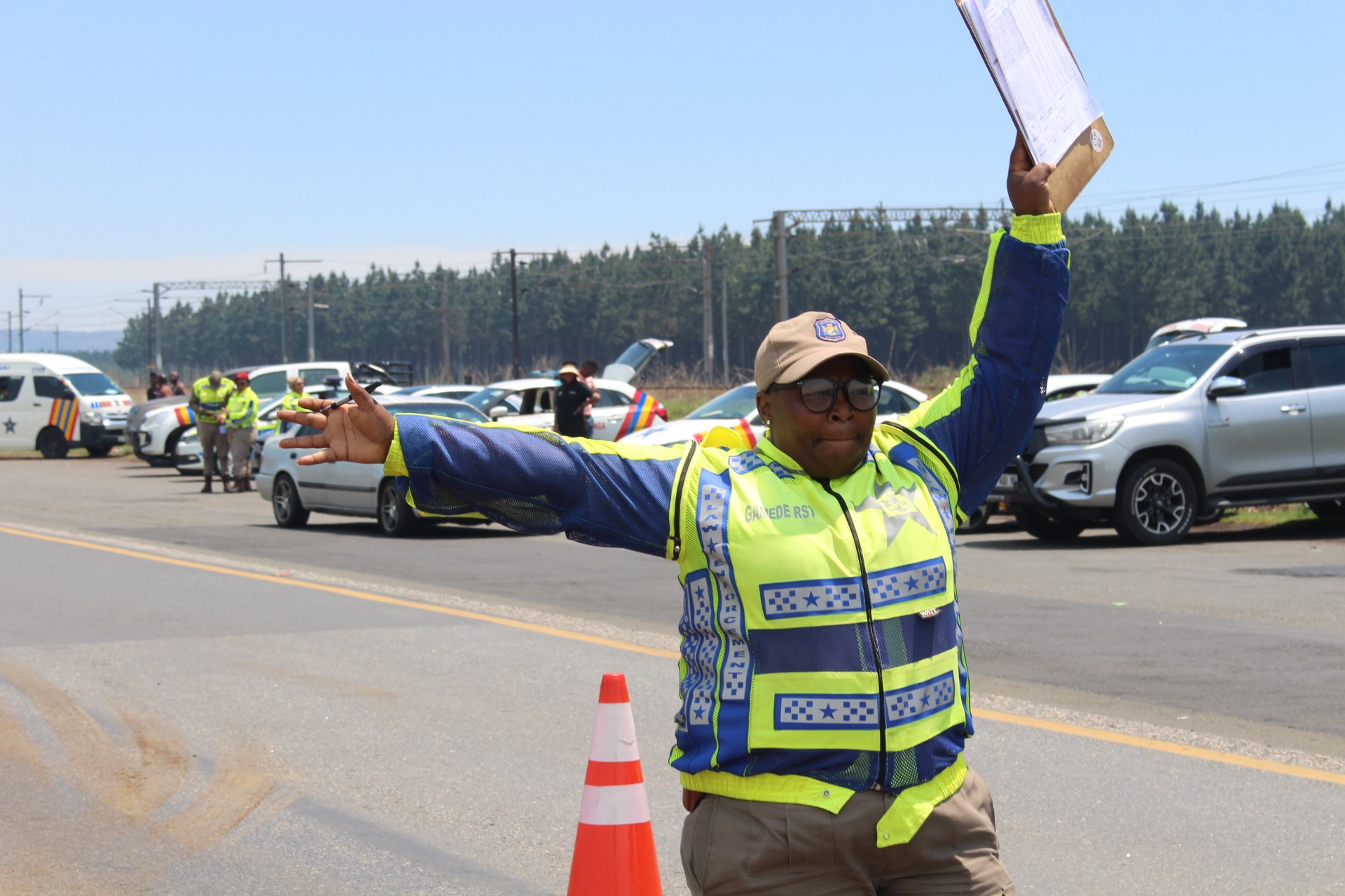 Roadblock on the N2 Ngwempisi Road between Ermelo and Mkhondo