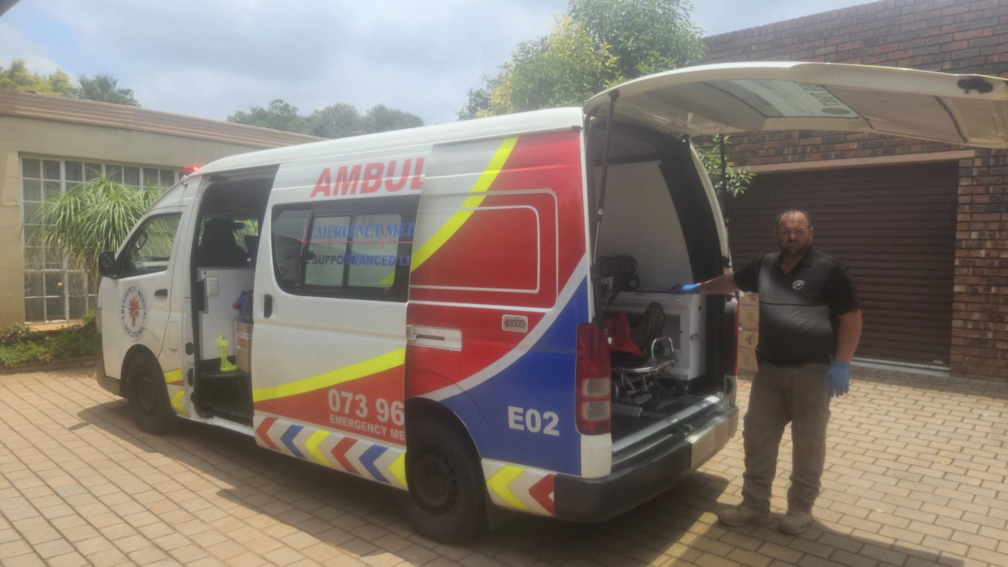 Victim treated after falling from a ladder while performing routine household maintenance