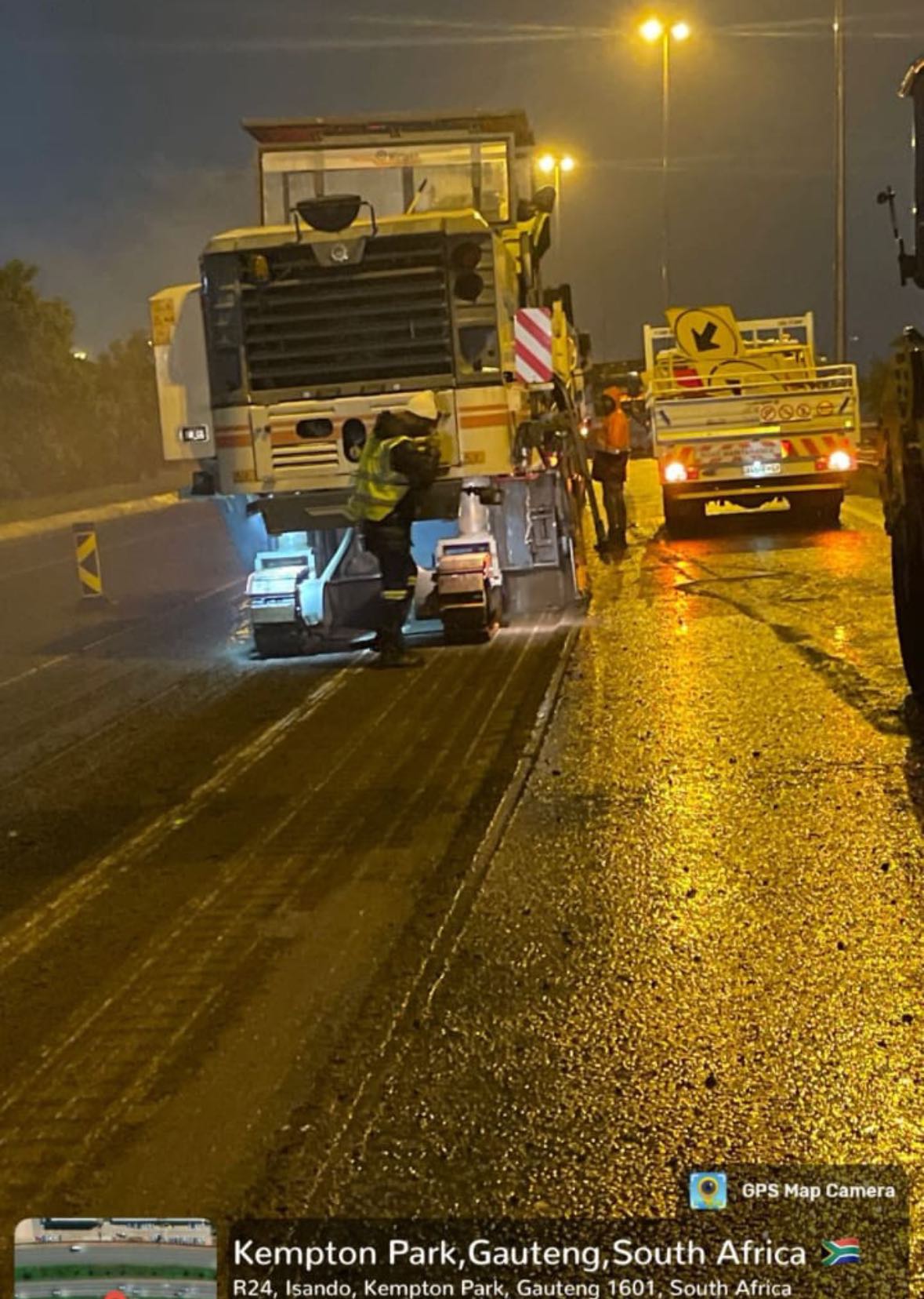 Temporary Roadworks on the R24 Highway
