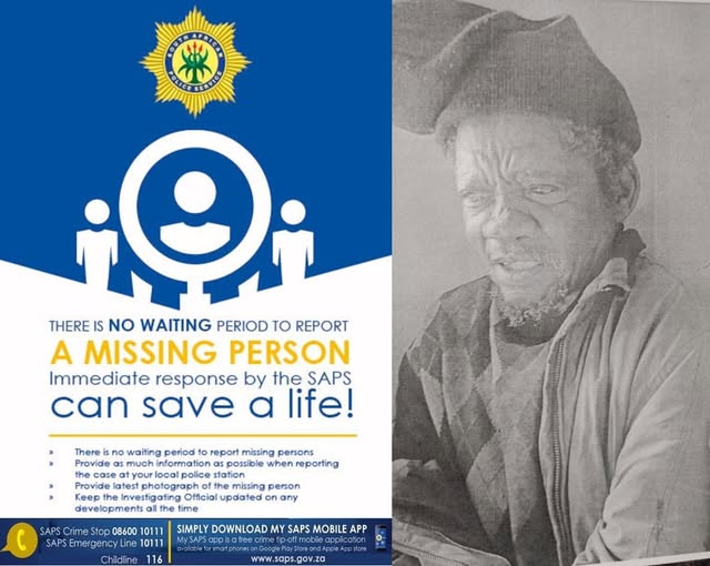 Majola police are looking for a 73-year-old male, Dlava Tshawe, of Mevana Locality Majola A/A Port St Johns