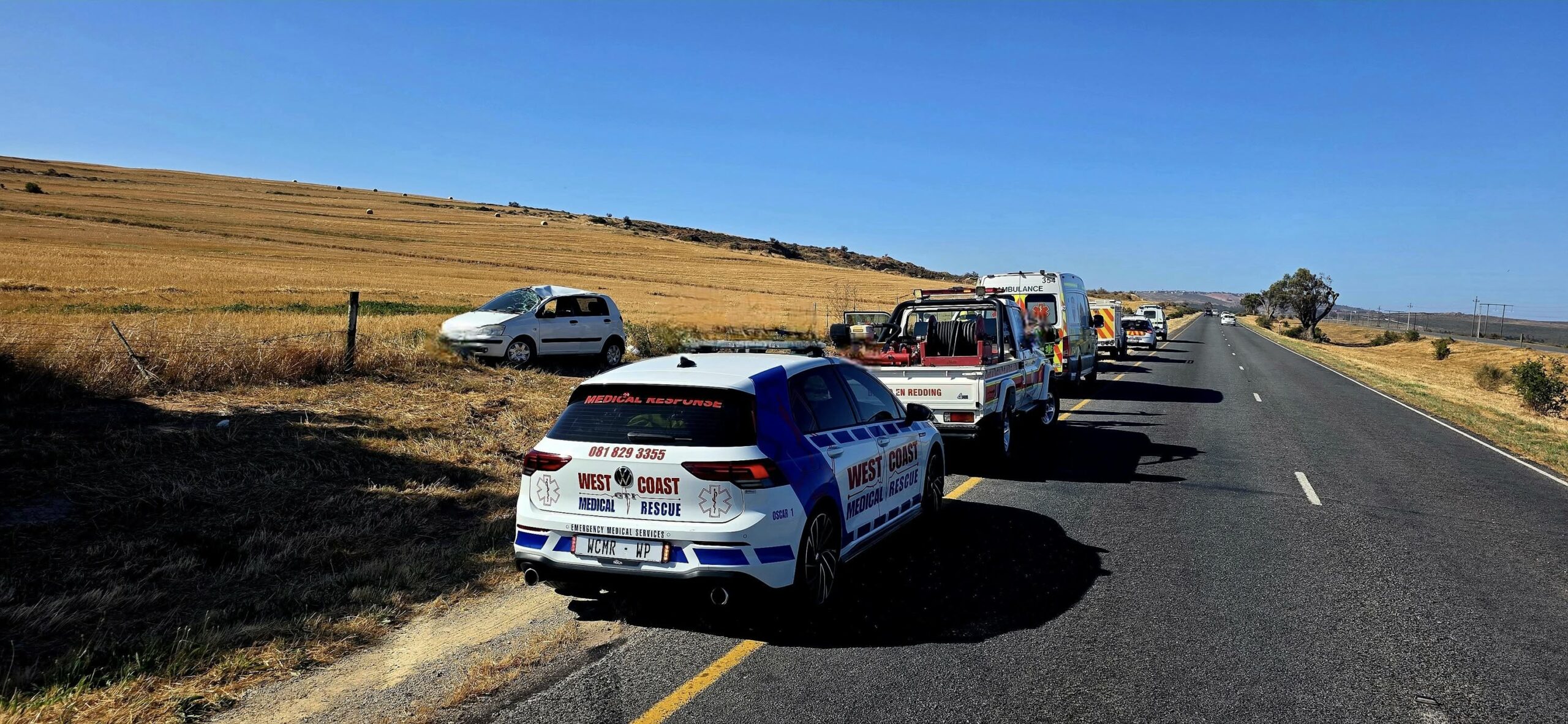Vehicle rollover on Saldanha Road