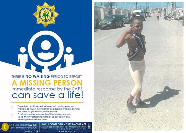 Delft Family Violence, Child Protection and Sexual Offences Unit is seeking the assistance of the public to trace missing 9-year-old Akahlulwa Qwili