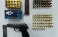 A 57-year-old suspect was arrested for possession of an unlicensed firearm and illegal possession of ammunition