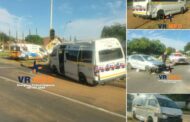 Collision at the intersection of Paul Kruger and DF Malherbe, involving one Polo and one taxi, Bloemfontein