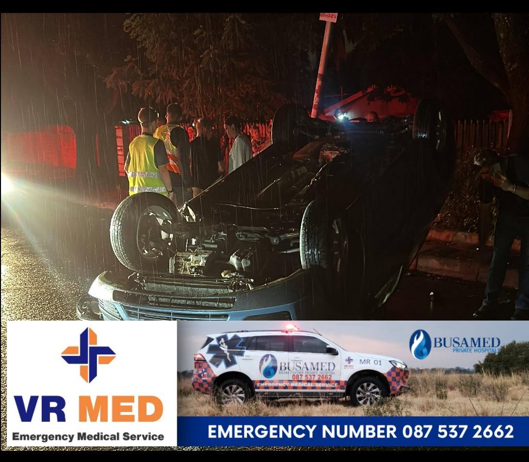 VRMED attended a motor vehicle rollover on Generaal De La Rey Avenue, Bloemfontein