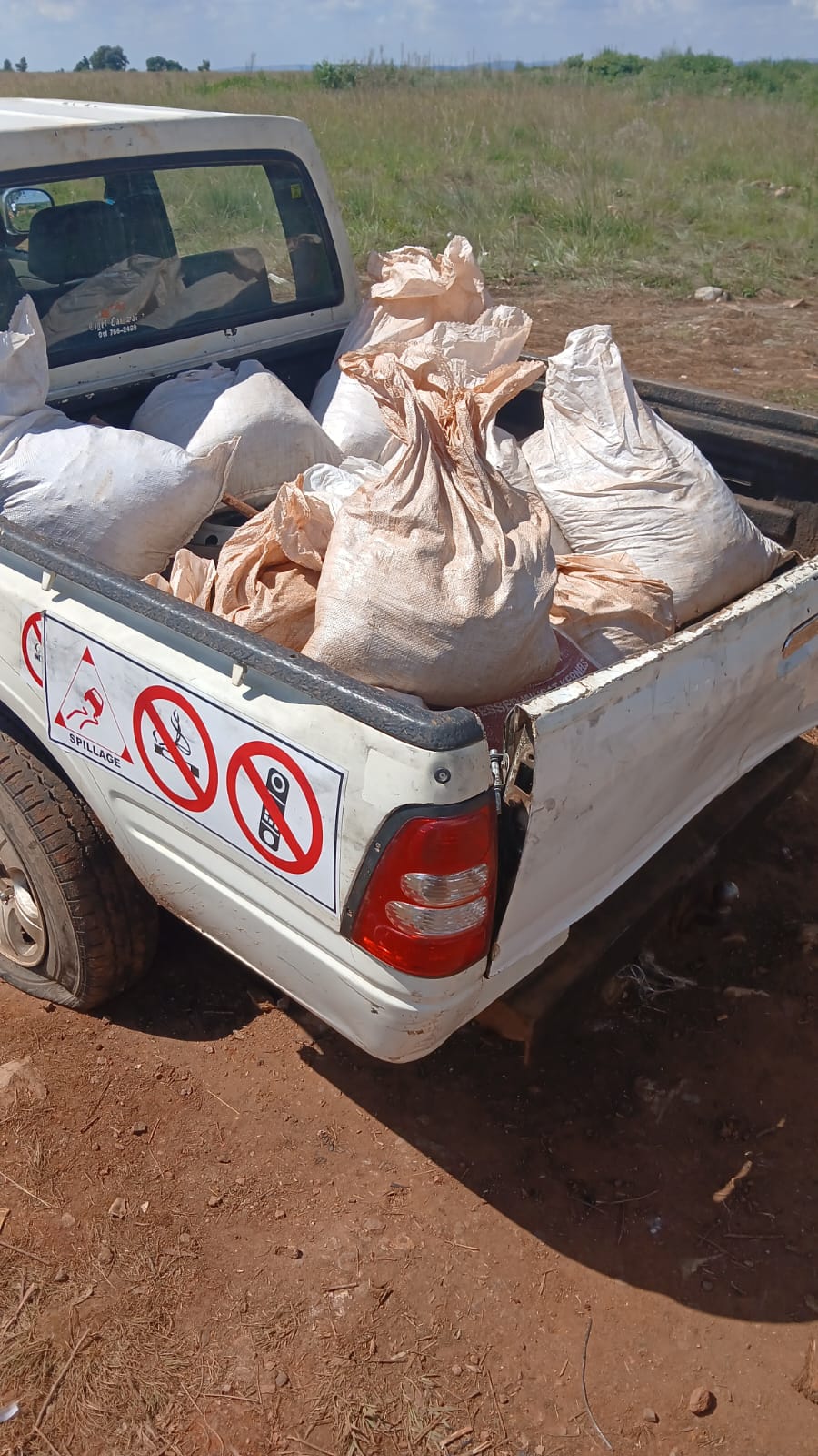 A suspected illegal miner arrested after being found with equipment