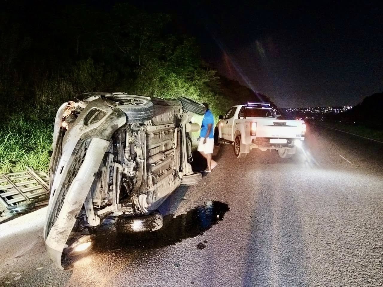 E-Hailing Driver Overturns Vehicle: Ottawa - KZN
