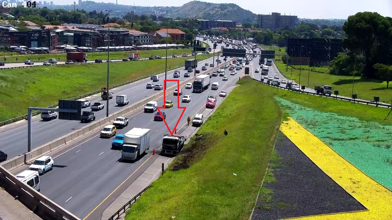 A vehicle caught fire near Electron Interchange on the N12 Eastbound