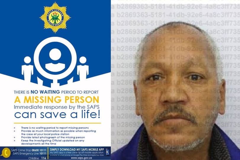 Somerset West Police searches for a missing man named Andrew October alias Boeta October