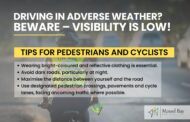 Pedestrians urged to stay visible and stay safe, especially during rainy or low-light conditions