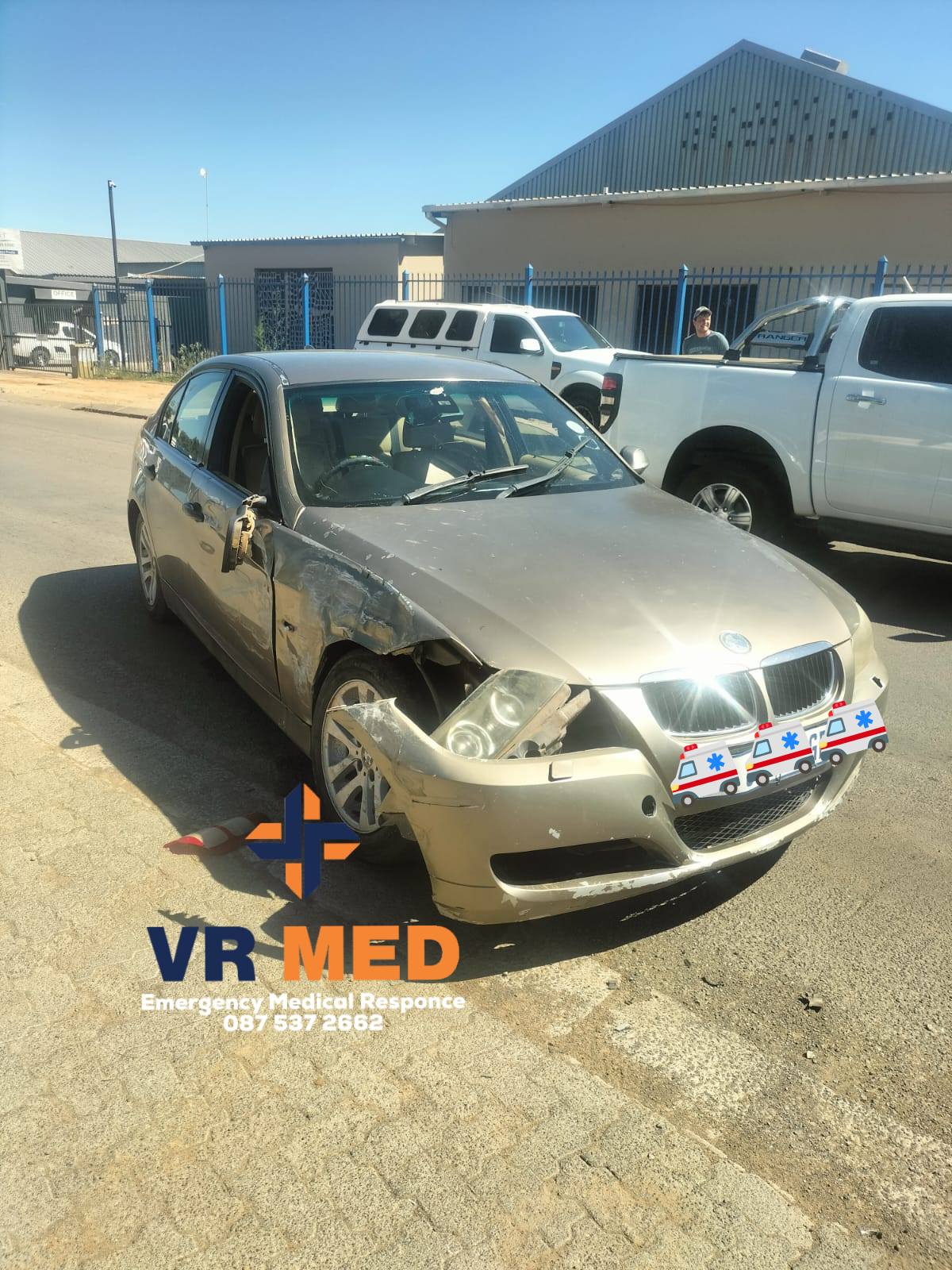 A motor vehicle and a taxi collided on the M10