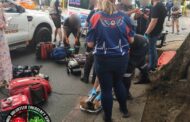 Serious motorbike accident at the corners of 30th Avenue & Pierneef Street