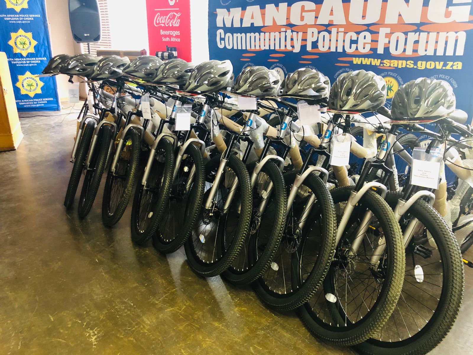 Community patrollers in Mangaung gifted with new wheels