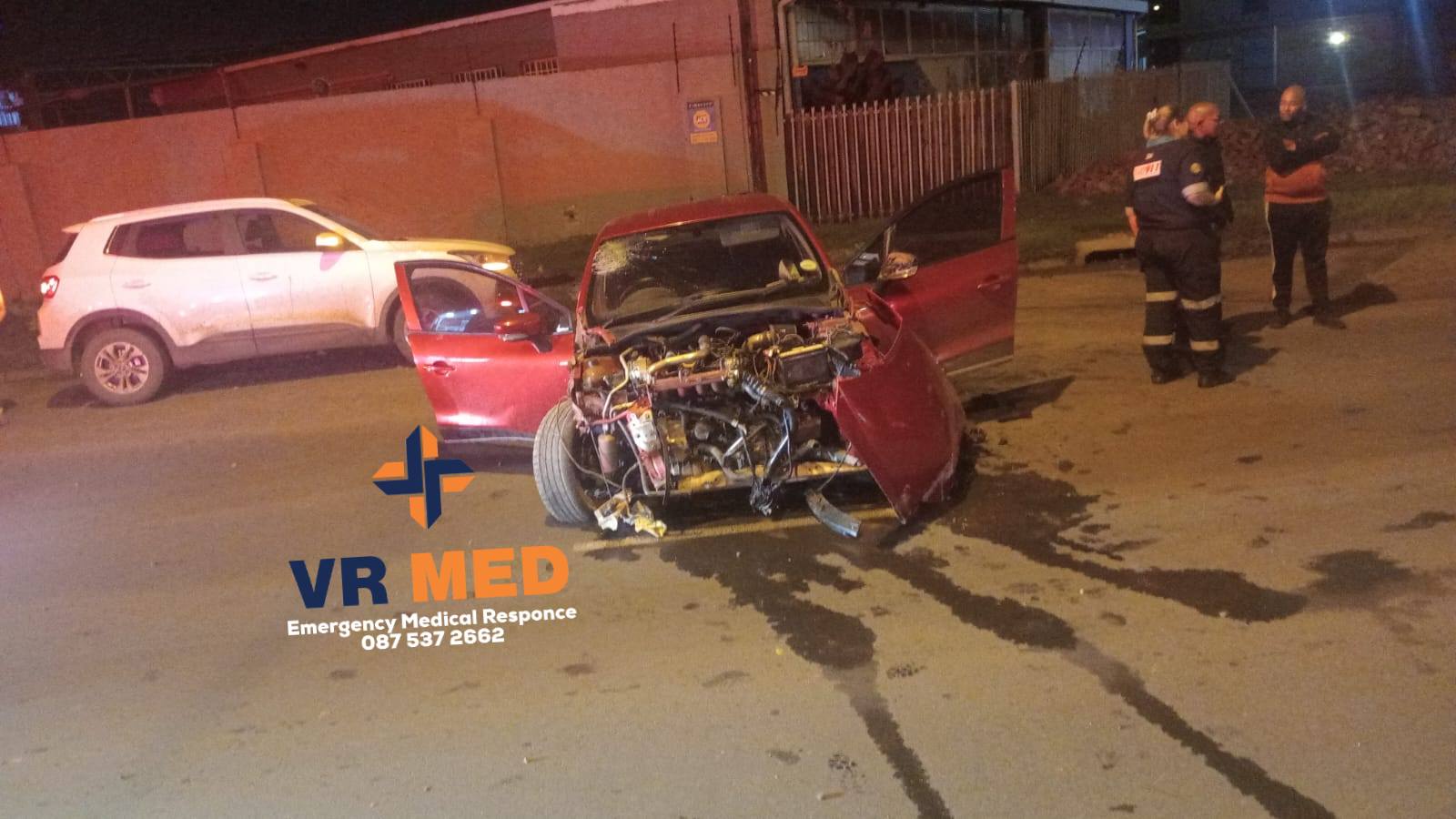 VR MED came across an accident in McGregor Road near the SPCA, Bloemfontein
