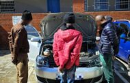 Three suspects arrested for possession of a suspected stolen vehicle