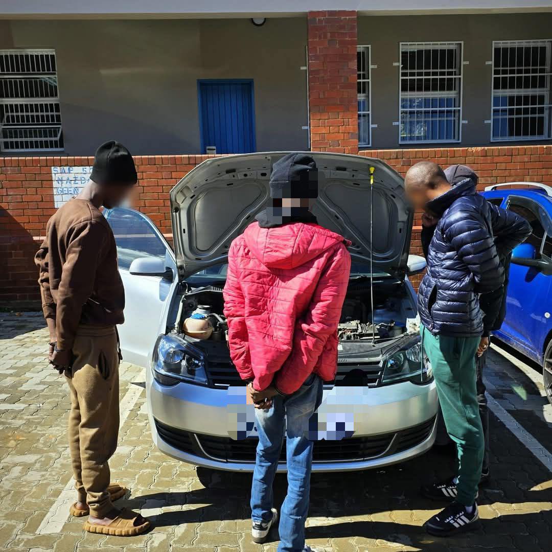 Three suspects arrested for possession of a suspected stolen vehicle
