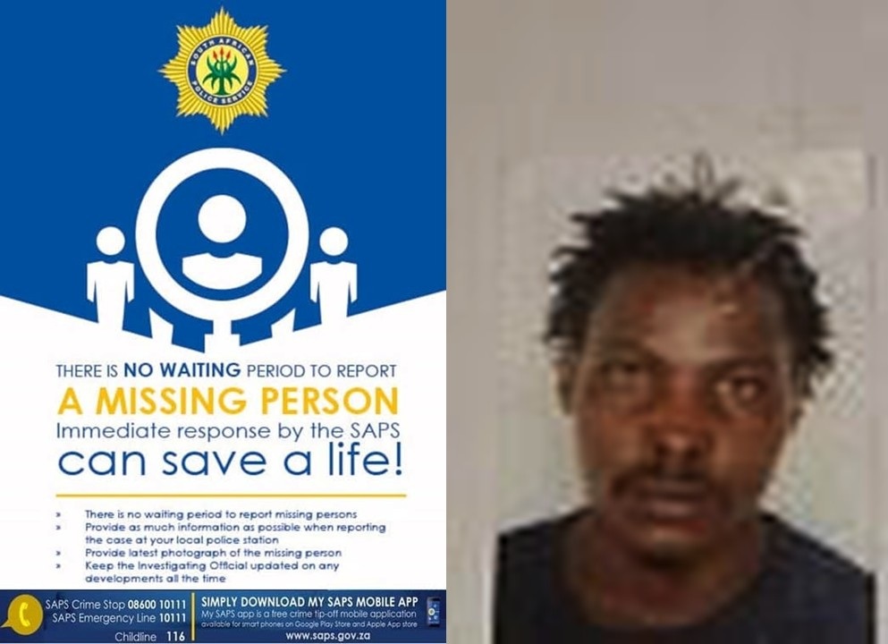 The police in Potchefstroom request the community's assistance in locating 34-year-old missing Shadrack Molusi