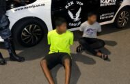 Two teenagers were apprehended by members of KZN VIP following a theft out of a motor vehicle in the Palmview area
