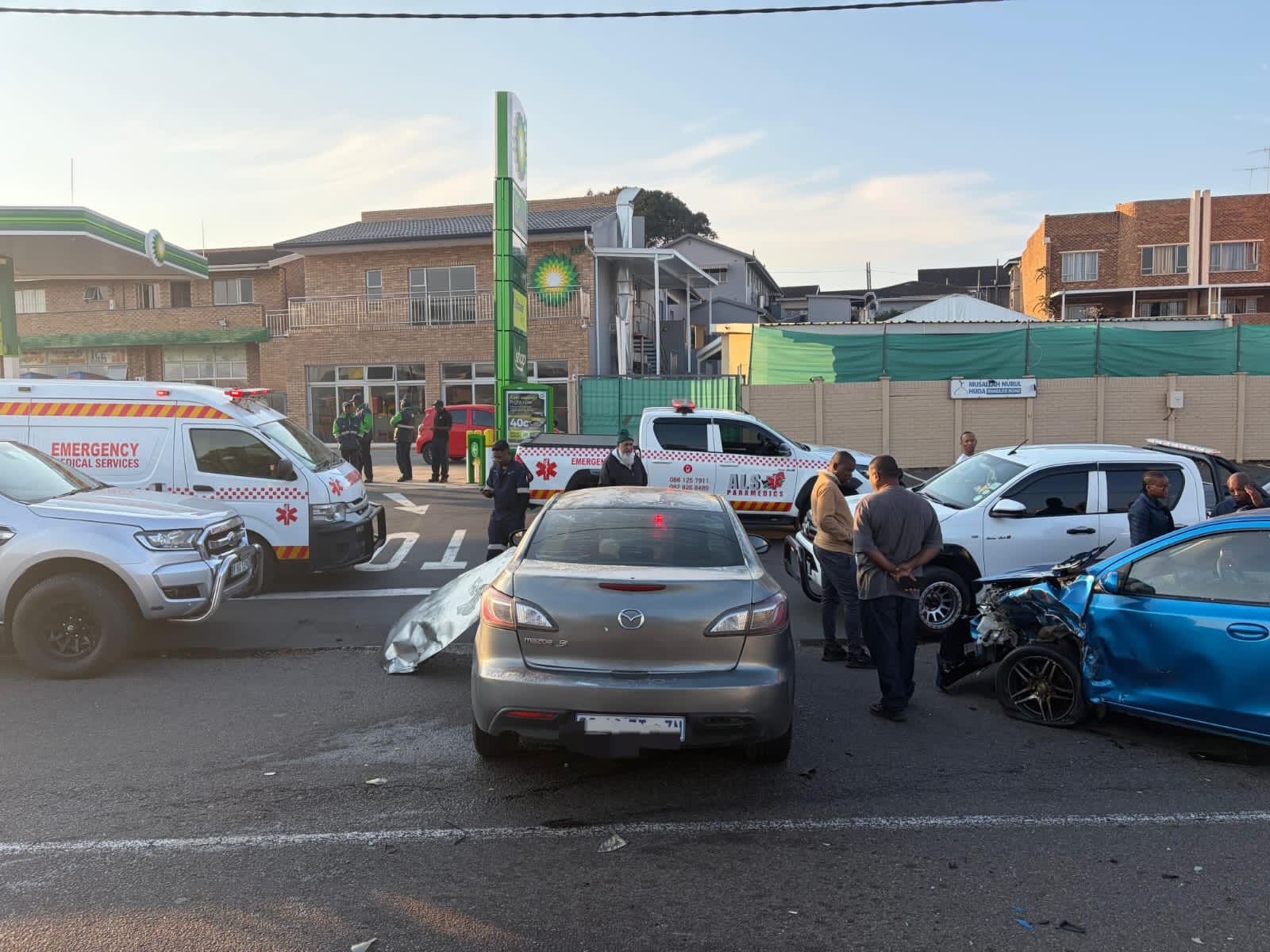 Collision at Randles Road near the BP