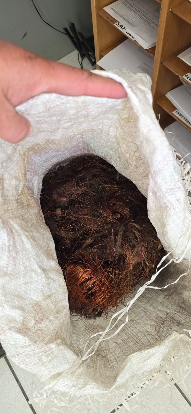 Suspect arrested for possession of suspected stolen copper cables
