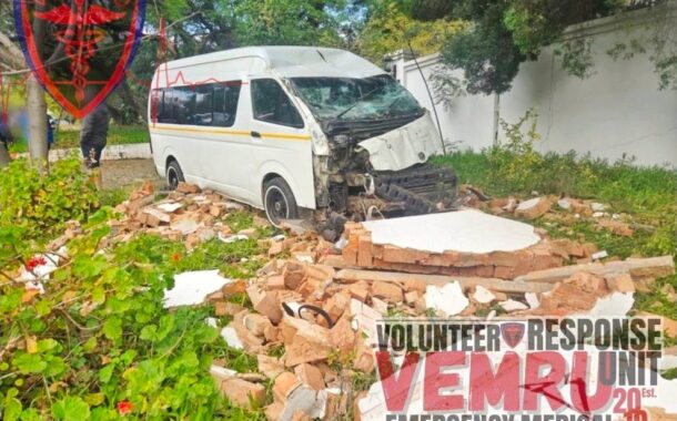 A taxi collided with a wall on Rigel Avenue North in the Waterkloof Ridge area of Pretoria East