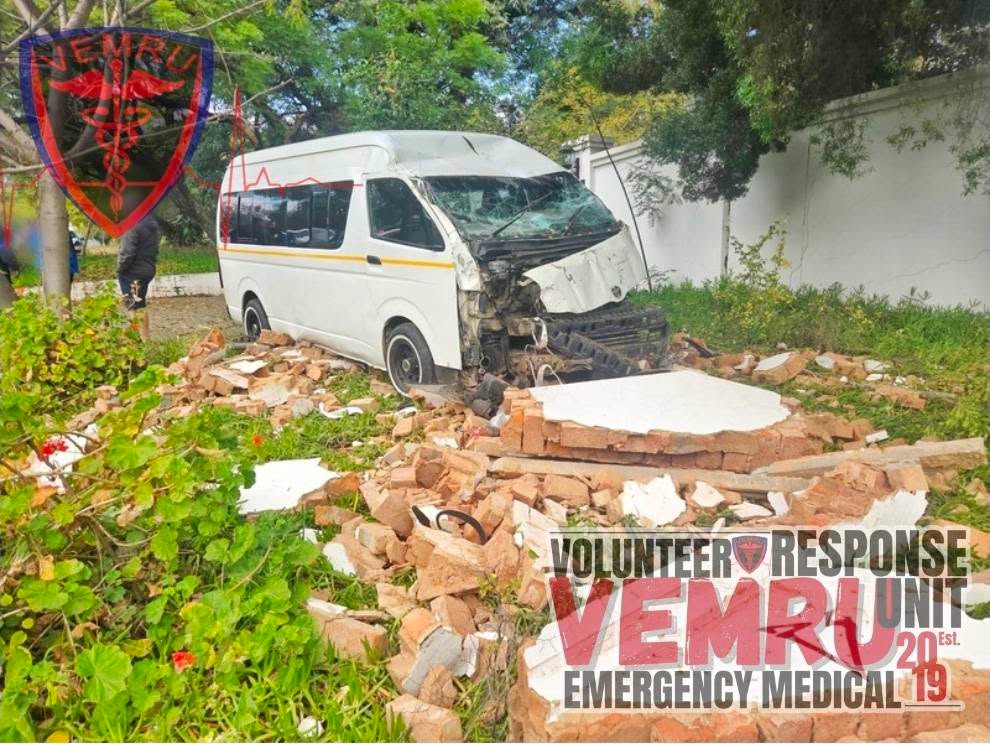 A taxi collided with a wall on Rigel Avenue North in the Waterkloof Ridge area of Pretoria East