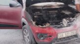 Vehicle fire swiftly extinguished by a security officer in Table View
