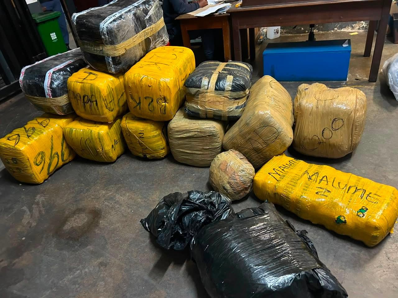An intelligence-driven operation led to the arrest of two men and the seizure of dagga wrapped in plastic bags in the Jeppe policing precinct