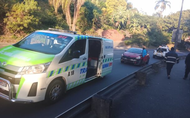 Collision on Roger Sishi Road by the bends, Westville