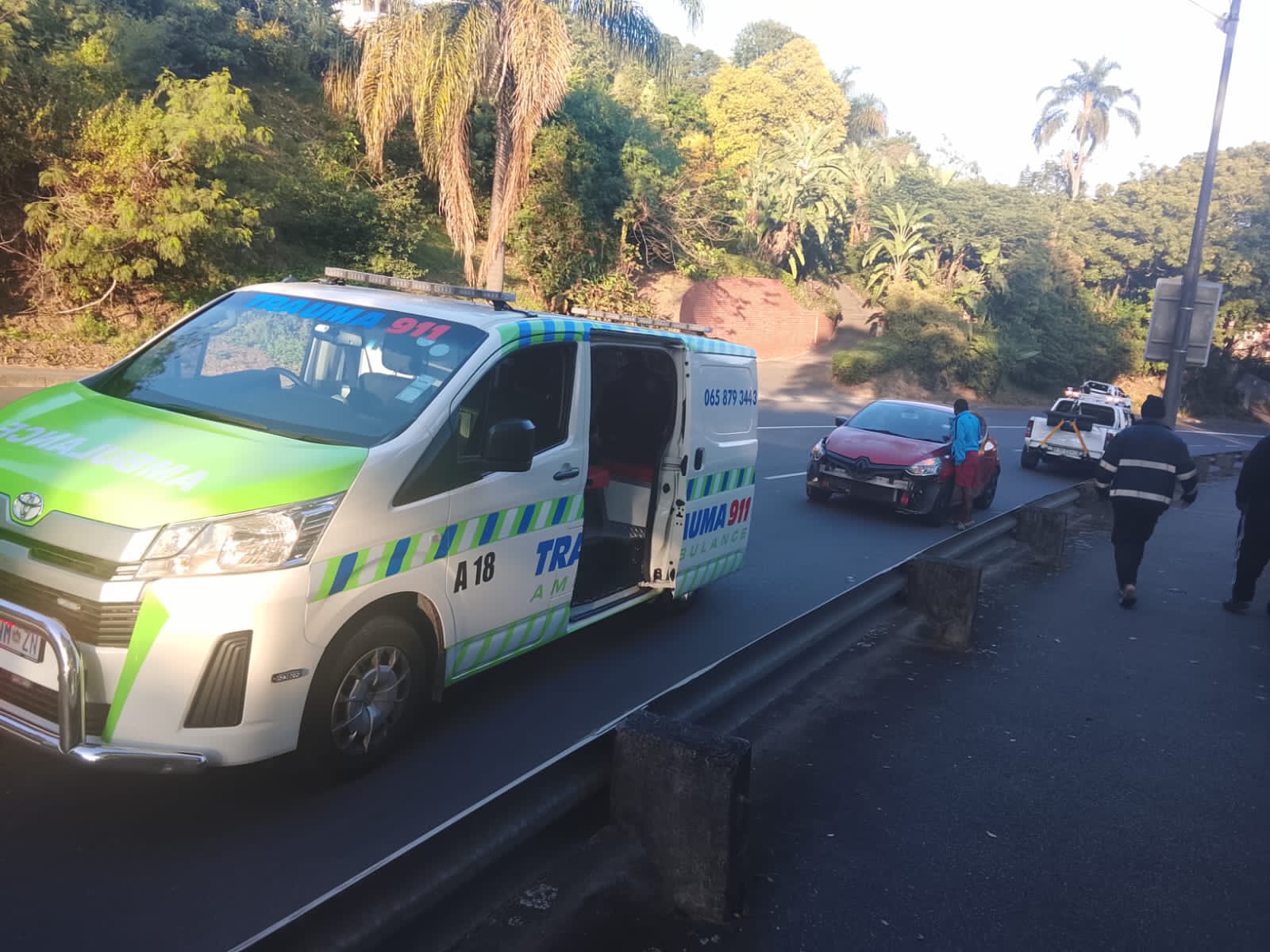 Collision on Roger Sishi Road by the bends, Westville