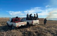N17 Emergency Response members responded to a wild fire on a farm near the old Rietfontein Mine