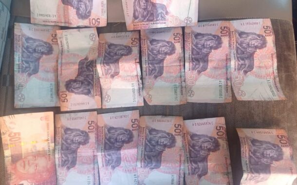 Suspect found in possession of dye-stained banknotes believed to be linked to ATM bombing incidents in the Bojanala Platinum District