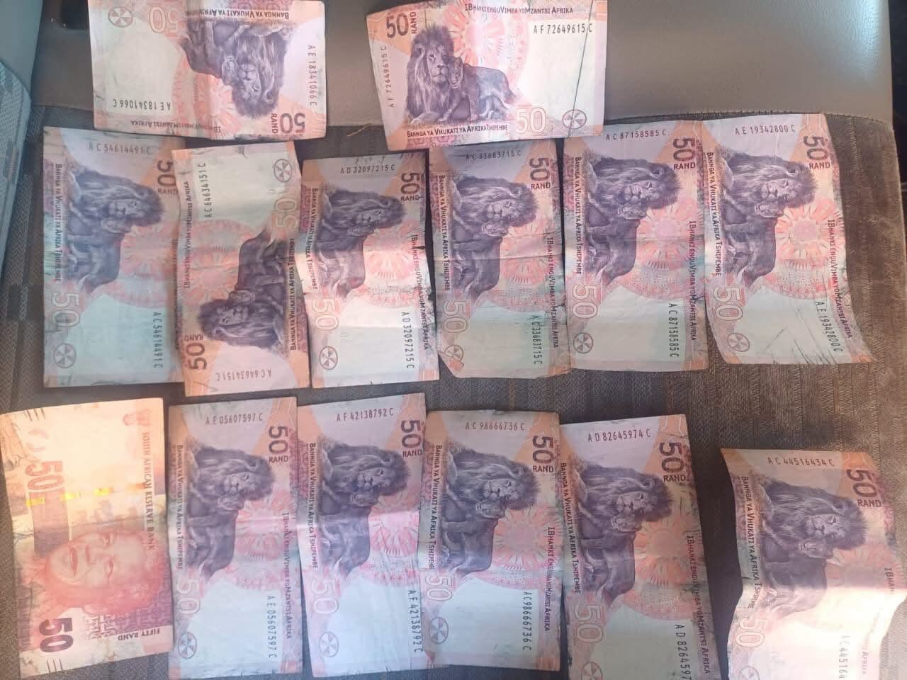 Suspect found in possession of dye-stained banknotes believed to be linked to ATM bombing incidents in the Bojanala Platinum District